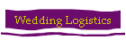 Wedding Logistics